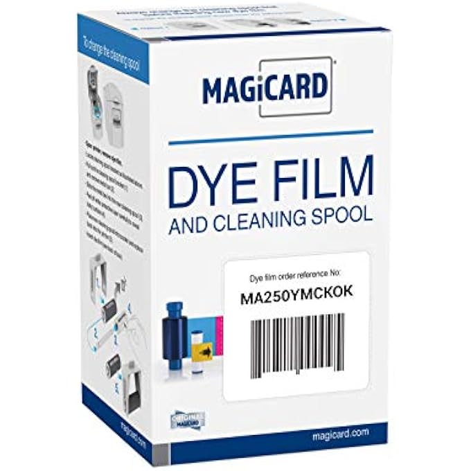 MAGICARD MA250YMCKOK COLOR RIBBON KIT (YMCKOK, 250 PRINTS) FOR ENDURO AND RIO PRO SERIES CARD PRINTERS STRAIGHT FROM MANUFACTURER - Image 1