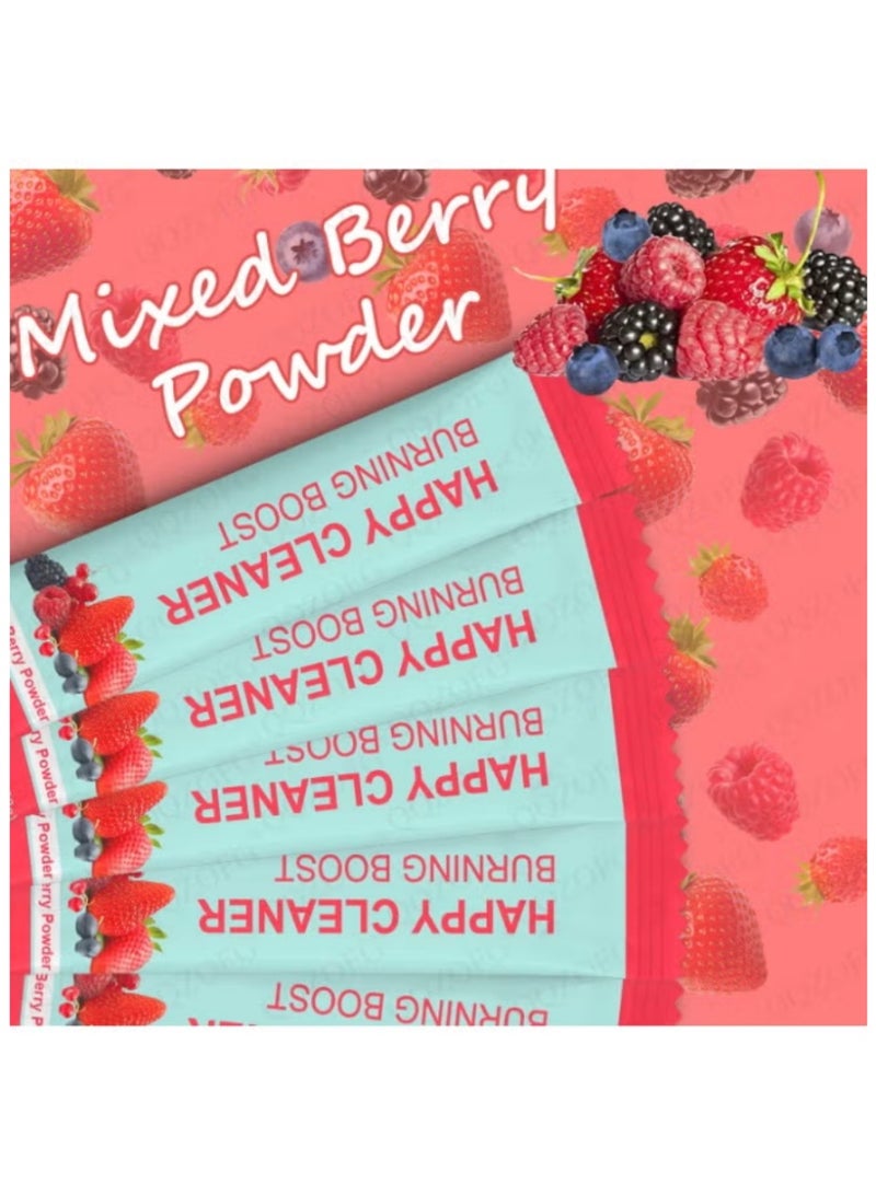 Day Wins Happy Cleaner Gut Health Superfoods Powder Single Pack Berry Flavor with Probiotic Prebiotic Plant-Based Fiber for Gut Balance Bloating Relief Vegan Sugar Free Drink Mix 14 Packets - Image 2