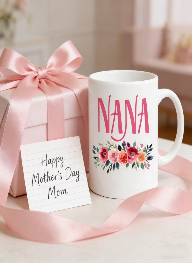 HAFOUXIGM Nana Coffee Mug - Best Nana Ever Gifts for Women, 11oz Retro Ceramic Cup, Mothers Day Birthday Gifts from Grandkids - Image 4