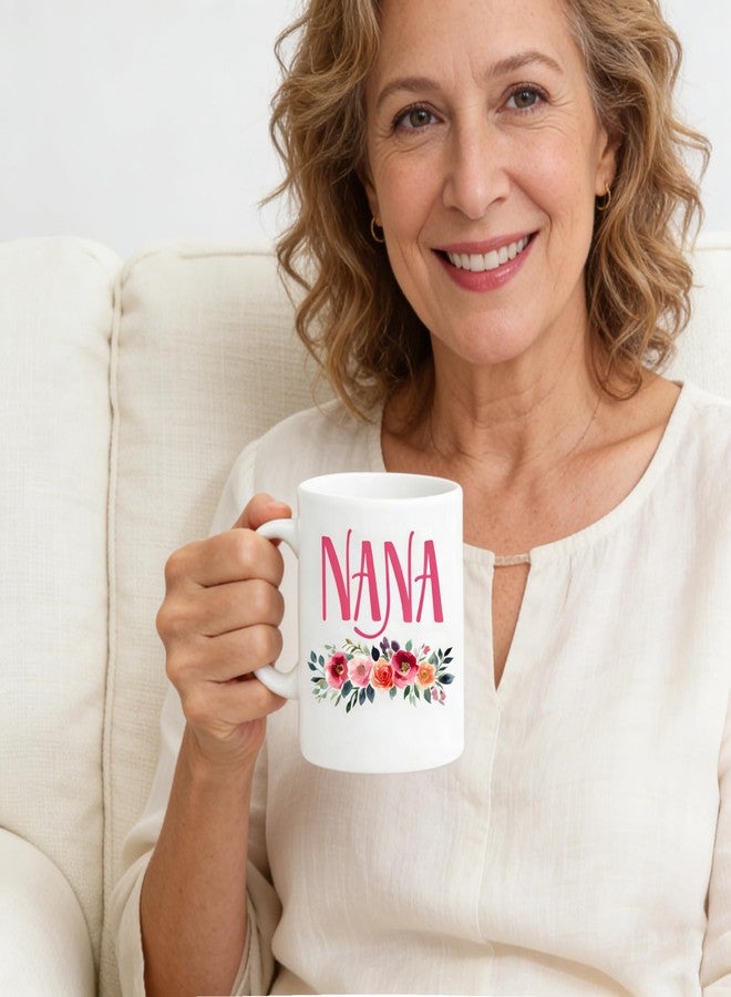 HAFOUXIGM Nana Coffee Mug - Best Nana Ever Gifts for Women, 11oz Retro Ceramic Cup, Mothers Day Birthday Gifts from Grandkids - Image 3