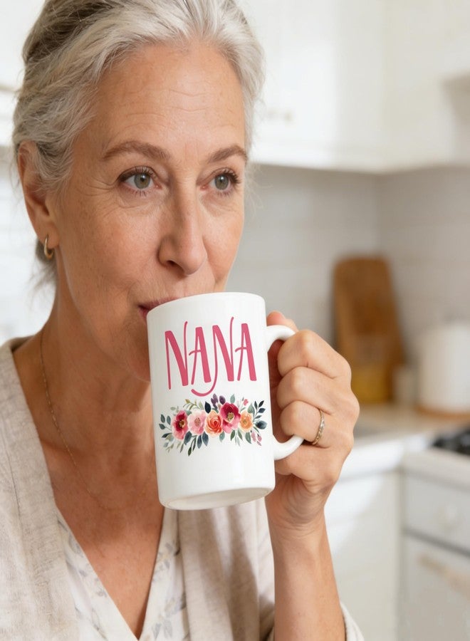 HAFOUXIGM Nana Coffee Mug - Best Nana Ever Gifts for Women, 11oz Retro Ceramic Cup, Mothers Day Birthday Gifts from Grandkids - Image 2