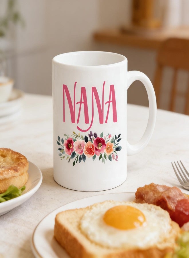 HAFOUXIGM Nana Coffee Mug - Best Nana Ever Gifts for Women, 11oz Retro Ceramic Cup, Mothers Day Birthday Gifts from Grandkids - Image 5