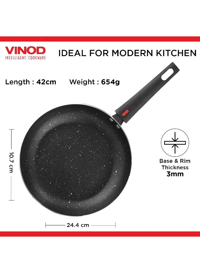 Vinod Popular Non Stick Frypan 24 cm with Sturdy Riveted and Bakelite Handle - Image 4