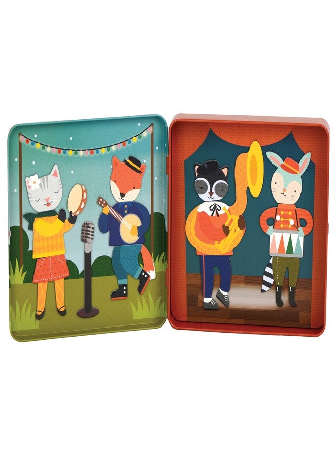 Petit Collage Magnetic Play Set, Animal Band - Mix & Match Magnetic Game Board, Ideal for Ages 3+ - Includes 2 Magnetic Scenes and over 25 Magnet Pieces, Ideal Travel Activity for Kids - Image 1