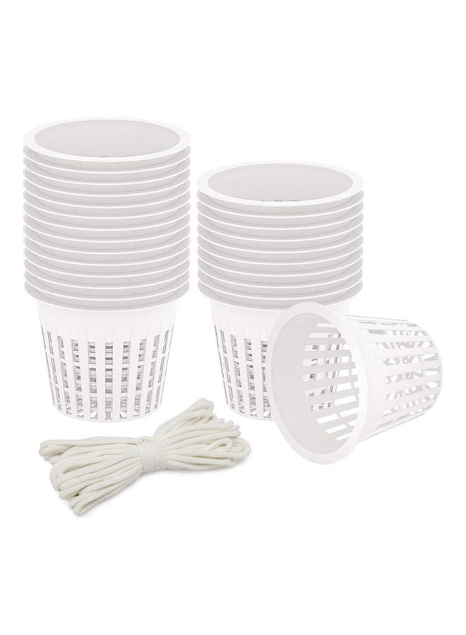 NIBEMINENT 26-Piece/Set Hollow Design Hydroponic Cups White - Image 1