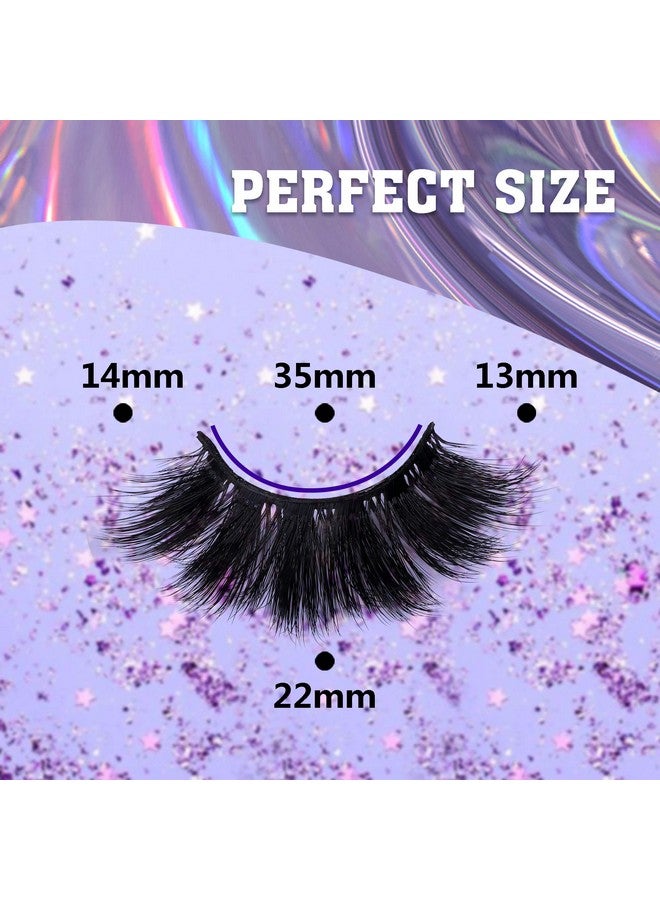 zanlufly Faux Mink Eyelashes Thick Lashes Fluffy Dramatic False Eyelashes Luxury Volume Soft Handmade Reusable Lashes Pack - Image 2