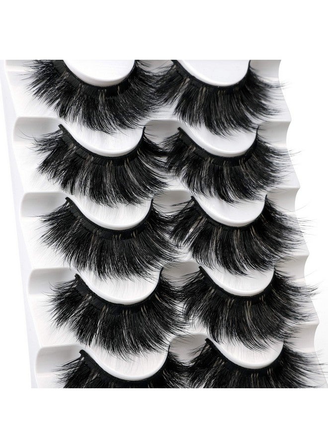 zanlufly Faux Mink Eyelashes Thick Lashes Fluffy Dramatic False Eyelashes Luxury Volume Soft Handmade Reusable Lashes Pack - Image 5