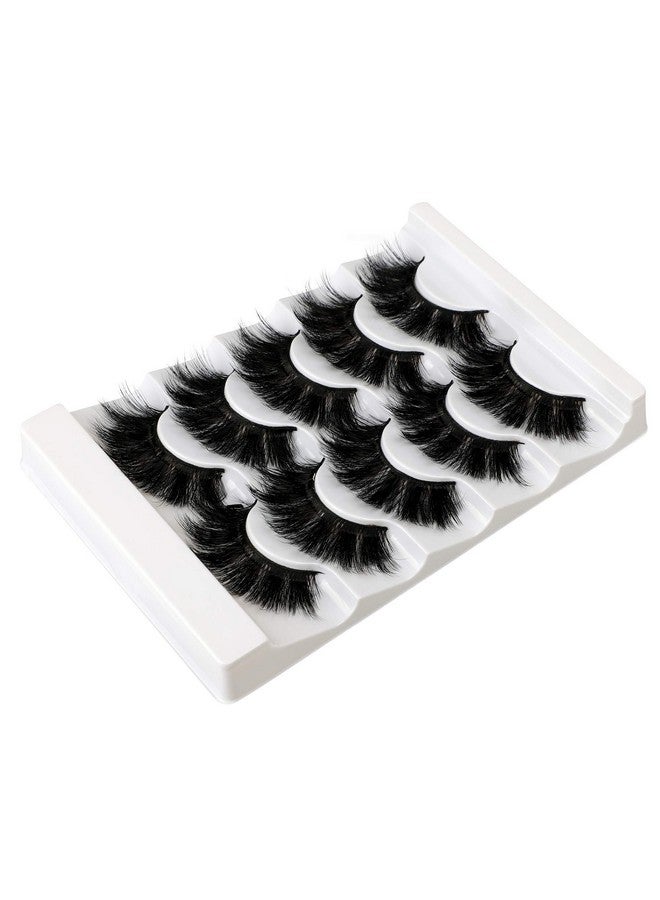 zanlufly Faux Mink Eyelashes Thick Lashes Fluffy Dramatic False Eyelashes Luxury Volume Soft Handmade Reusable Lashes Pack - Image 4