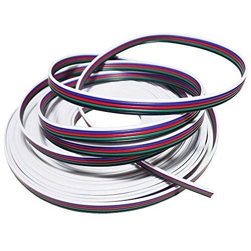 LEDENET 22AWG 5pin 33FT 10M RGBW Electrical Extension Cable Wire Extension Connection 5 Conductor Wire Line for RGBW Flexible LED Strip Lights 3528 5050 - Image 1