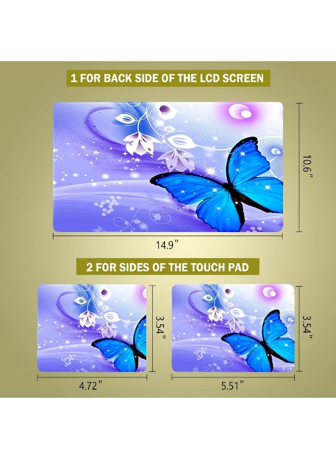 ICOLOR Laptop Skin Sticker Decal, 12" 13" 13.3" 14" 15" 15.4" 15.6 inch Laptop Skin Sticker Cover Art Decal Protector Notebook PC (Butterfly) - Image 5