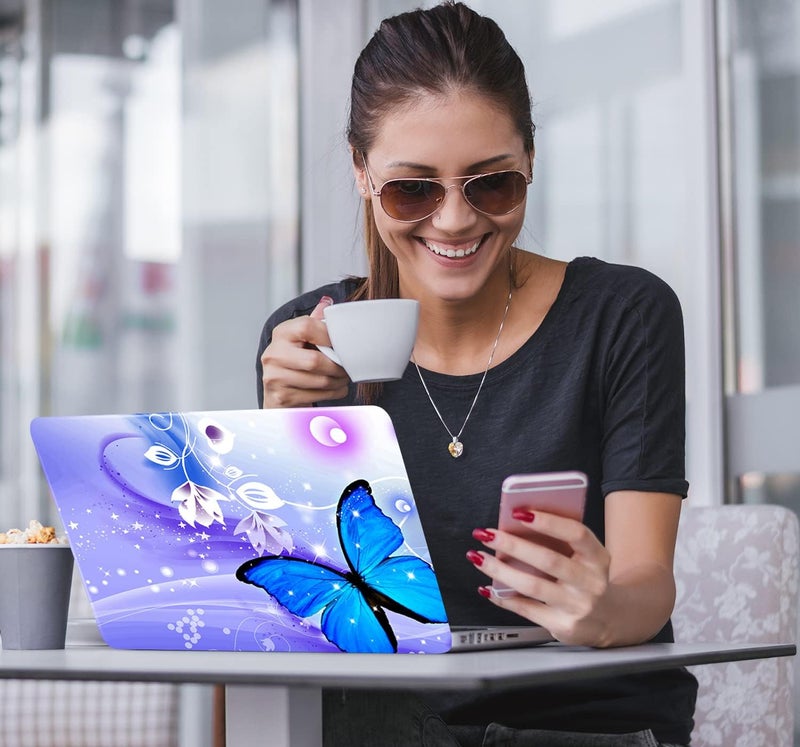 ICOLOR Laptop Skin Sticker Decal, 12" 13" 13.3" 14" 15" 15.4" 15.6 inch Laptop Skin Sticker Cover Art Decal Protector Notebook PC (Butterfly) - Image 2