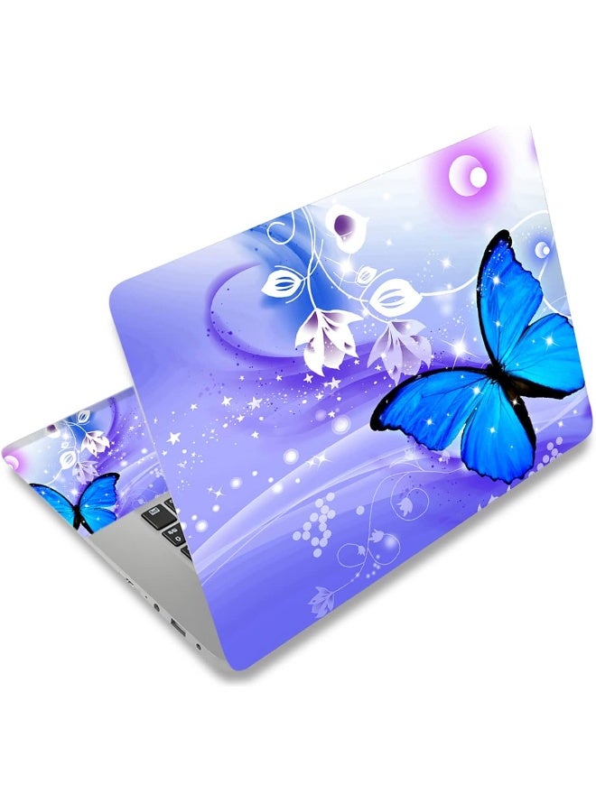 ICOLOR Laptop Skin Sticker Decal, 12" 13" 13.3" 14" 15" 15.4" 15.6 inch Laptop Skin Sticker Cover Art Decal Protector Notebook PC (Butterfly) - Image 1