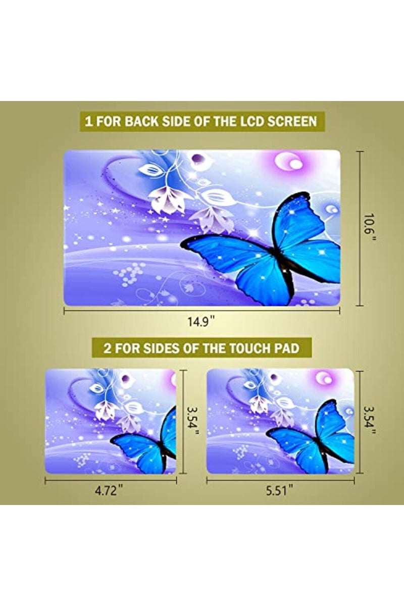 ICOLOR Laptop Skin Sticker Decal, 12" 13" 13.3" 14" 15" 15.4" 15.6 inch Laptop Skin Sticker Cover Art Decal Protector Notebook PC (Butterfly) - Image 5