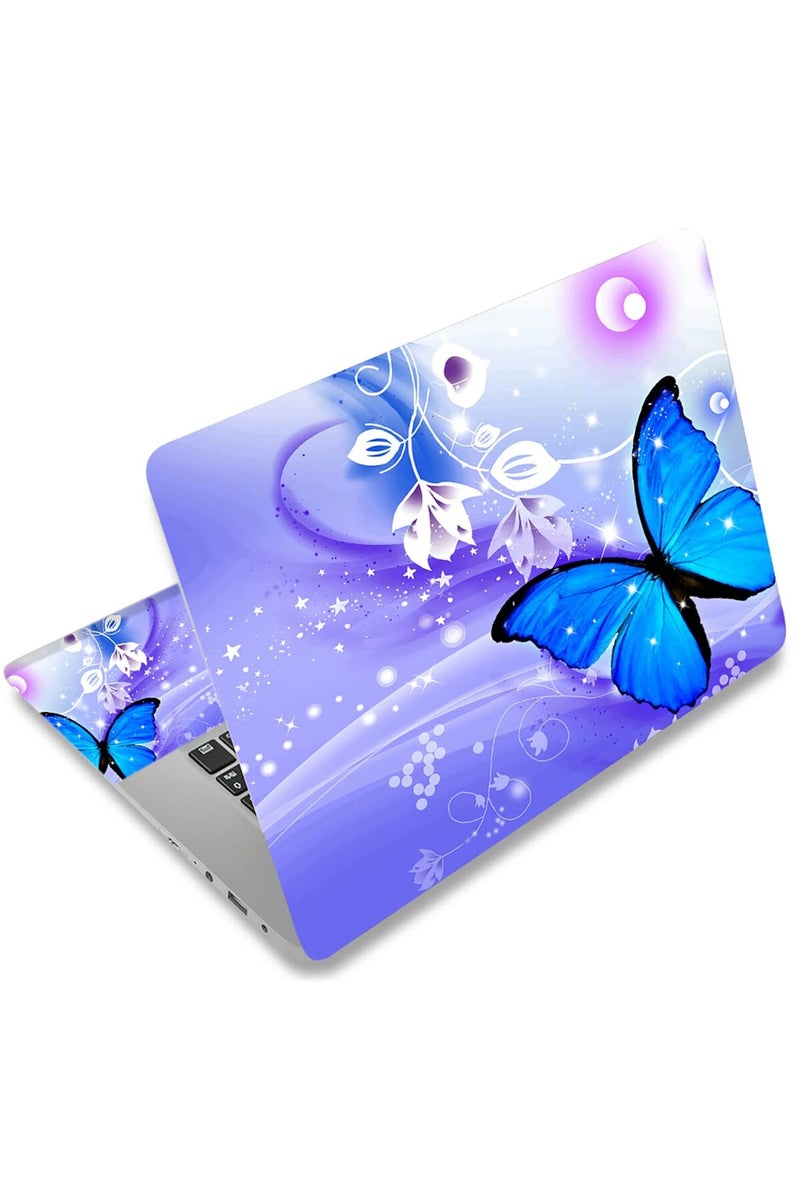 ICOLOR Laptop Skin Sticker Decal, 12" 13" 13.3" 14" 15" 15.4" 15.6 inch Laptop Skin Sticker Cover Art Decal Protector Notebook PC (Butterfly) - Image 1