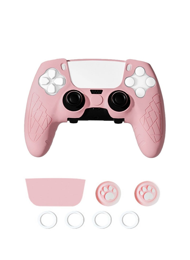 Sony 5 White Cat Paw PS5 Controller Skin Anti-Slip Silicone Skin Protective Cover Case for Playstation 5 DualSense Wireless Controller with Thumb Grip Caps（Cat Claw Shape）  - Image 1