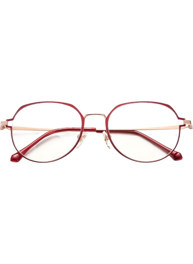 Sunset Red Reading Glasses For Women, Bifocal Anti-Blue Light Fashionable Ultra-Light Dual-Light Presbyopic Glasses For Middle-Aged And Elderly E9059H 150 Degrees - Image 2