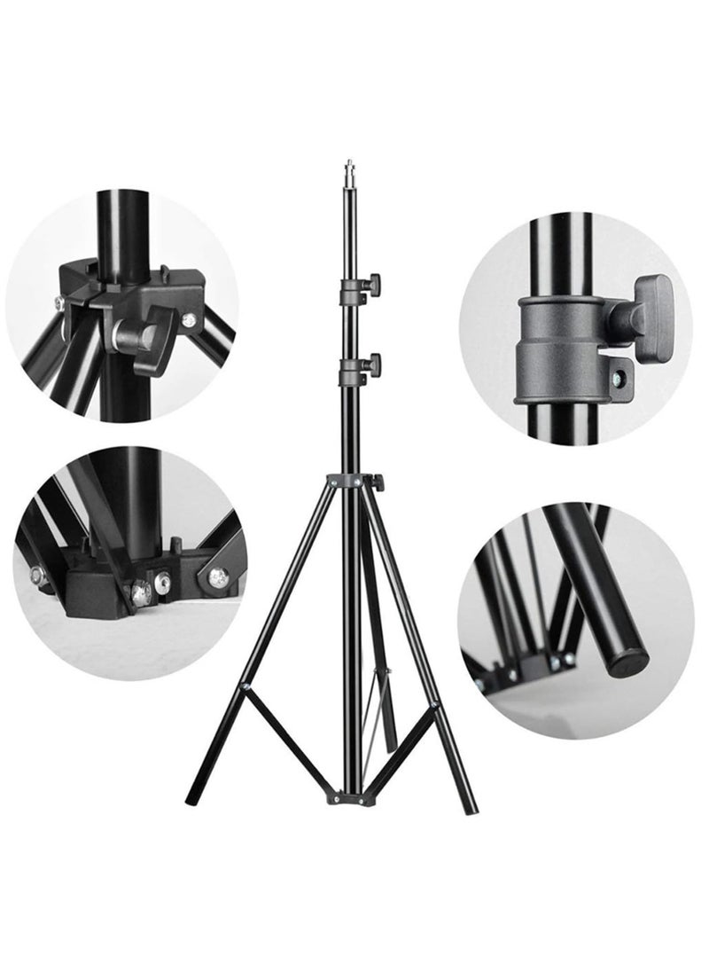 Generic - LED Ring Light with 3 Dimmable Color Modes for YouTube, Photo Shooting, Video, Live Streaming, Makeup, Vlogging, Compatible with iPhone/Android, 3 Holders + Remote Control (46cm Ring + Holder) - Image 1