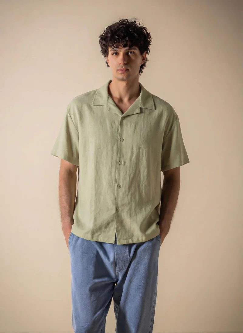 SHAPES LINEN BLEND SHIRT