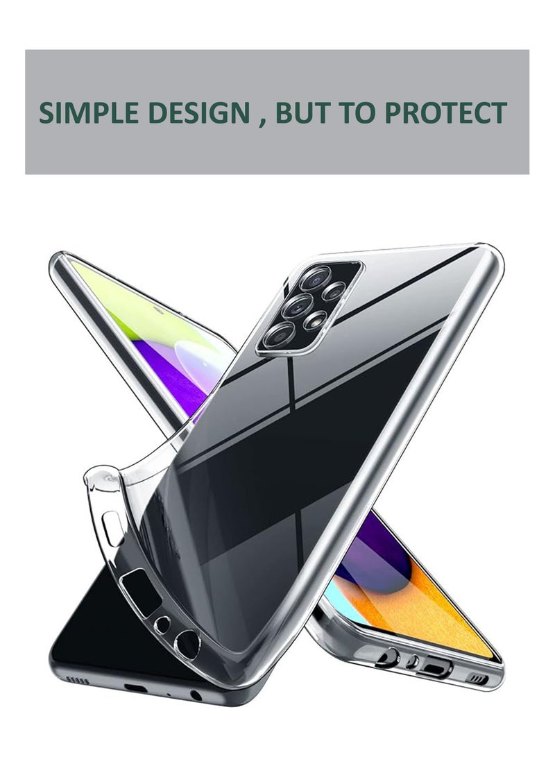 غطاء حماية خلفي من السيليكون الشفاف المرن الناعم لهاتف Samsung Galaxy A52 4G/5G & 52s - شفاف - Image 2