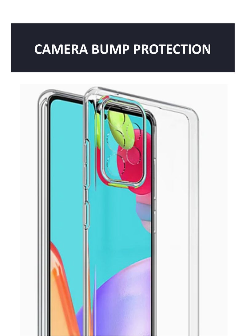 غطاء حماية خلفي من السيليكون الشفاف المرن الناعم لهاتف Samsung Galaxy A52 4G/5G & 52s - شفاف - Image 3