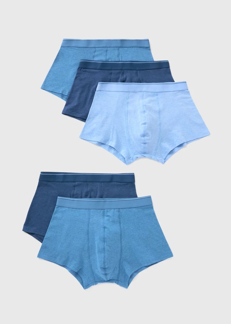 Matalan 5 Pack Blue Hipsters