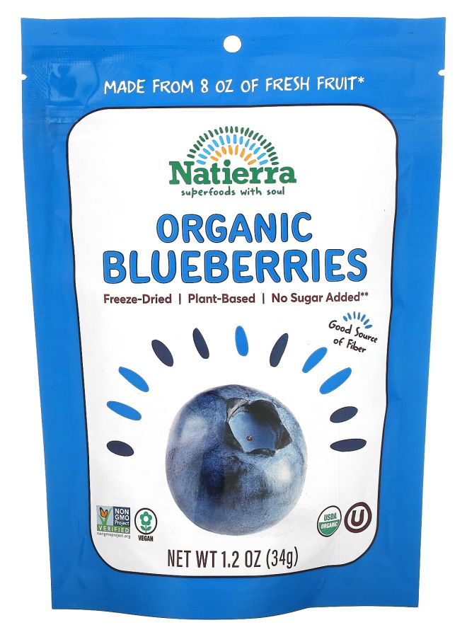 Organic Freeze-Dried Blueberries 1.2 oz (34 g)