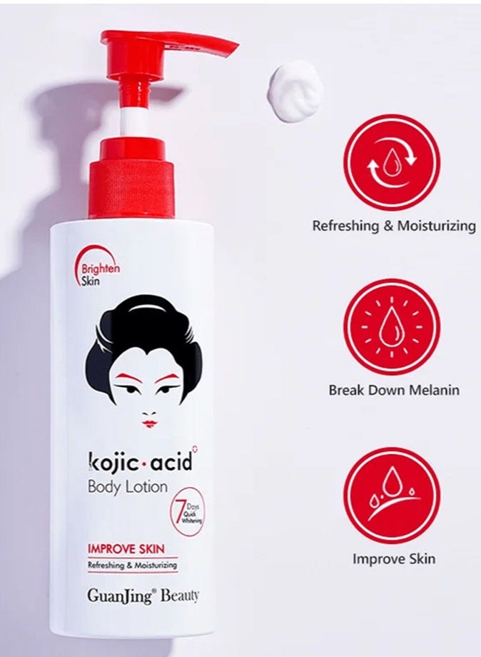 Kojic Guanjing Beauty Kojic Acid Whitening Body Lotion, 230ml - Image 3