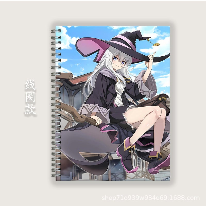 Irene A5B5A4 Notepad Hard Shell Coil Notebook Homework Book Horizontal Line English Book Two-Dimensional Student - Image 2