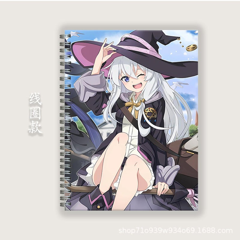 Irene A5B5A4 Notepad Hard Shell Coil Notebook Homework Book Horizontal Line English Book Two-Dimensional Student - Image 3