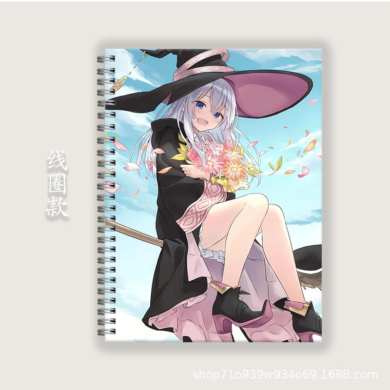 Irene A5B5A4 Notepad Hard Shell Coil Notebook Homework Book Horizontal Line English Book Two-Dimensional Student - Image 1