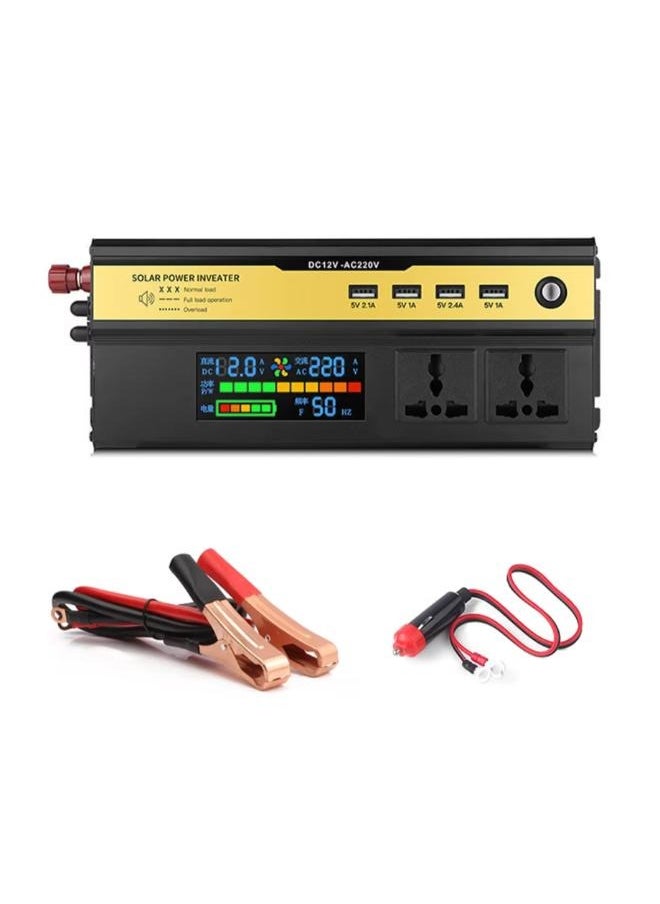 Generic 1600W Power Inverter DC 12V to AC 220V Converterr with USB Charger Universal Dual Socket Modified Sine Wave Car Inverter  - Image 1