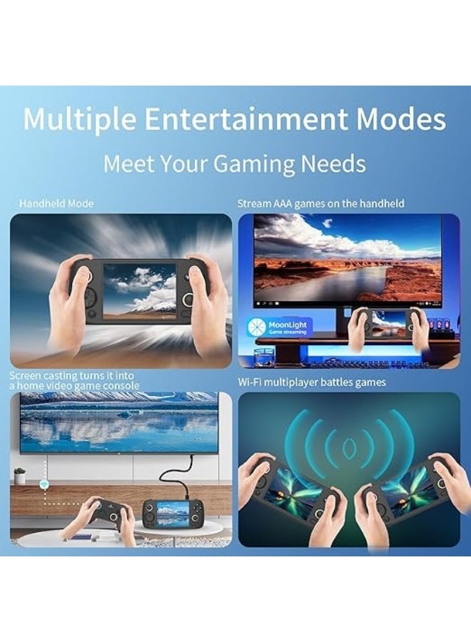 Voacle RG406H Retro Handheld Gaming Console Android 13 Unisoc T820 4-Inch Touch Screen 128GB Black - Image 2
