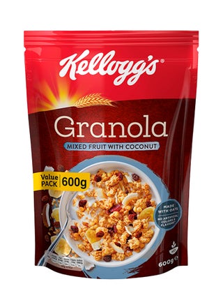 Crunchy Granola Mixed Fruit With Coconut