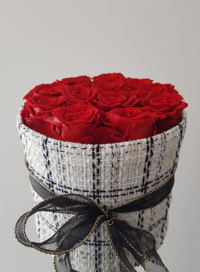 Preserved Rose Bucket Round Box