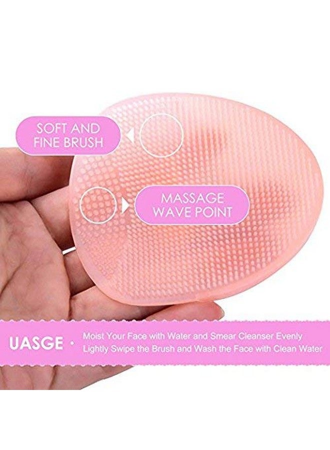 Gugzy® Facial Pore Cleansing Pads, Silicone Face Scrubbers Soft Exfoliators Cleansing Tool Massage Washing Pore Cleanser Blackhead Removing Baby Pet Shower (1, Light Pink) - Image 3