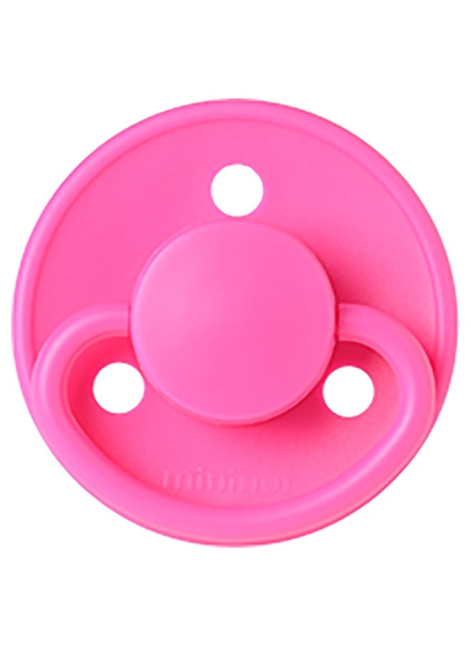 Mininor Round Pacifier Silicone 6M  Bubblegum  - Image 1