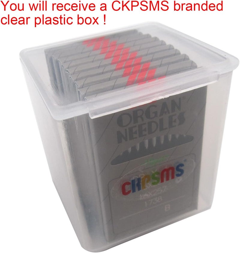 ckpsms Organ Needle -#Organ-DBX1 100PCS Japan Organ Sewing Machine Needles Compatible with/Replacement for JUKI Brand DDL-555,DDL-5530, DDL-5550 DDL-8700 DDL-8700-7 (Organ-DBX1 11/75) - Image 3