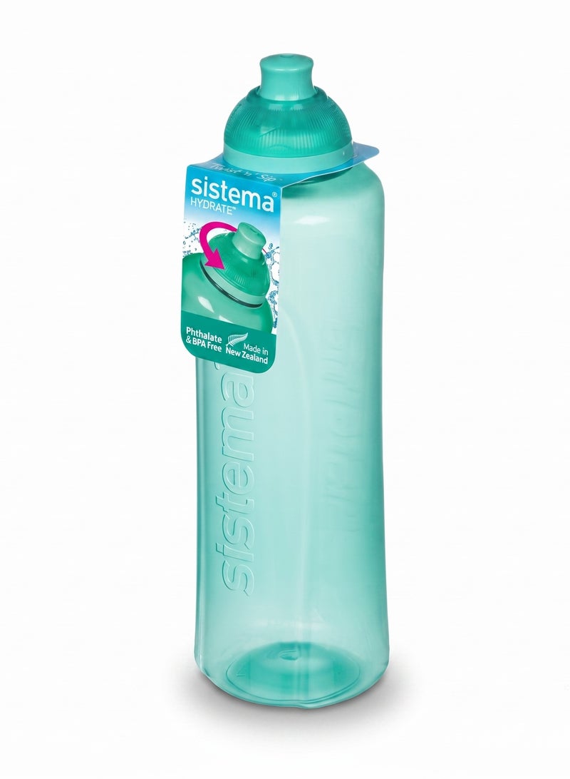 Sistema 480ML Swift Squeeze Water Bottle, BPA Free Leak-Proof Reusable Sports Bottle, Lightweight Easy-Squeeze Drinking Bottle for Back to School, Kids, Sports, Cycling, Gym, Travel & Everyday Hydration - Green - Image 1
