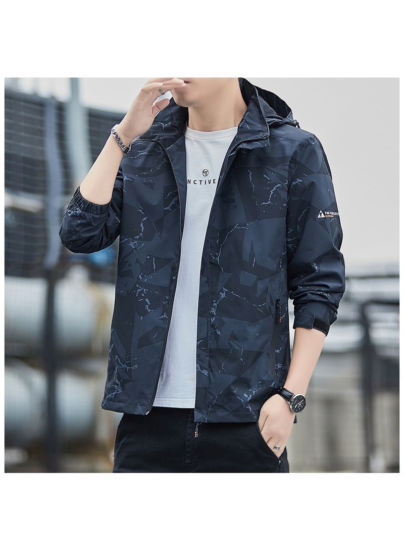 Fashionable Men's Windproof And Waterproof Outdoor Sports Hooded Jacket  - Image 1