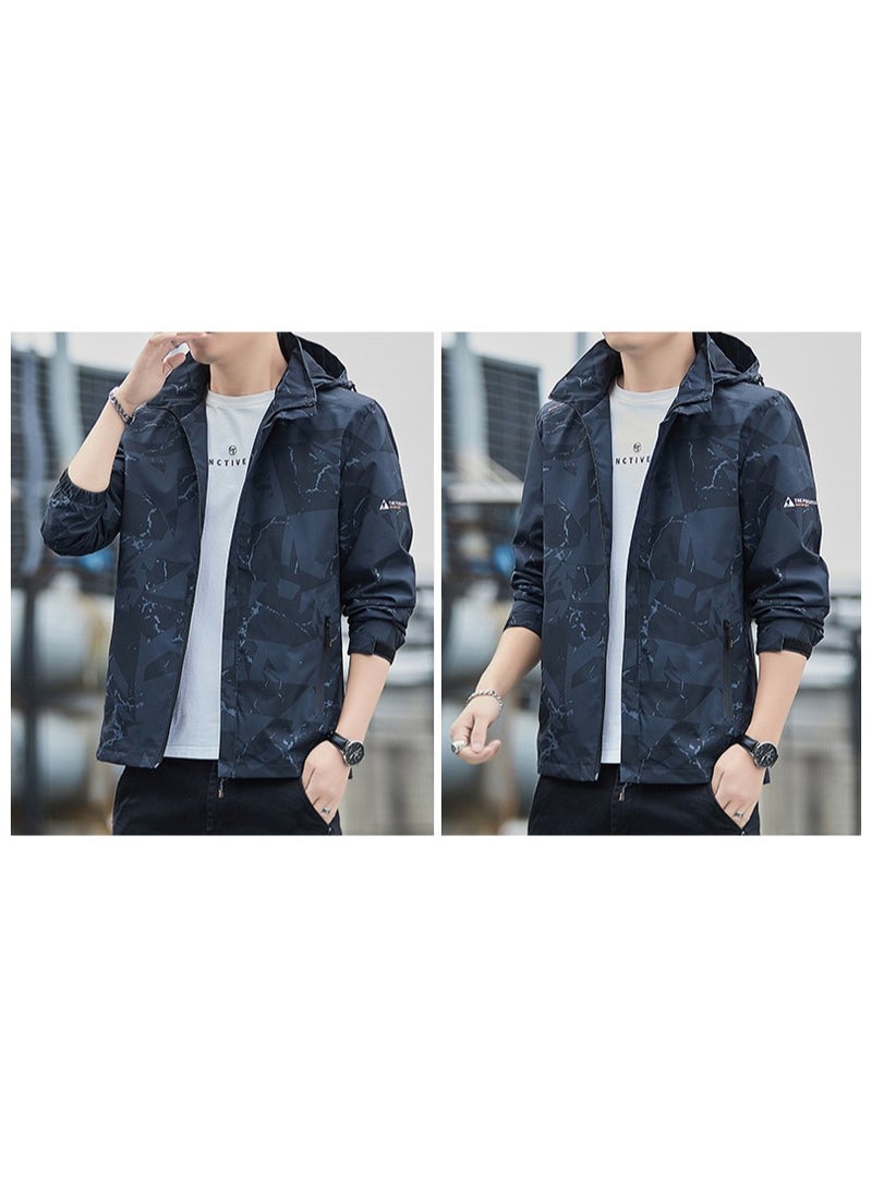 Fashionable Men's Windproof And Waterproof Outdoor Sports Hooded Jacket  - Image 3