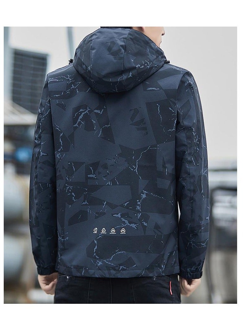 Fashionable Men's Windproof And Waterproof Outdoor Sports Hooded Jacket  - Image 4
