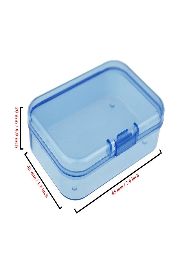 Goodma 30 Pieces Mini Rectangular Plastic Boxes Empty Storage Organizer Containers with Hinged Lids for Small Items and Other Craft Projects (65 x 45 x 20 mm, Blue) - Image 2