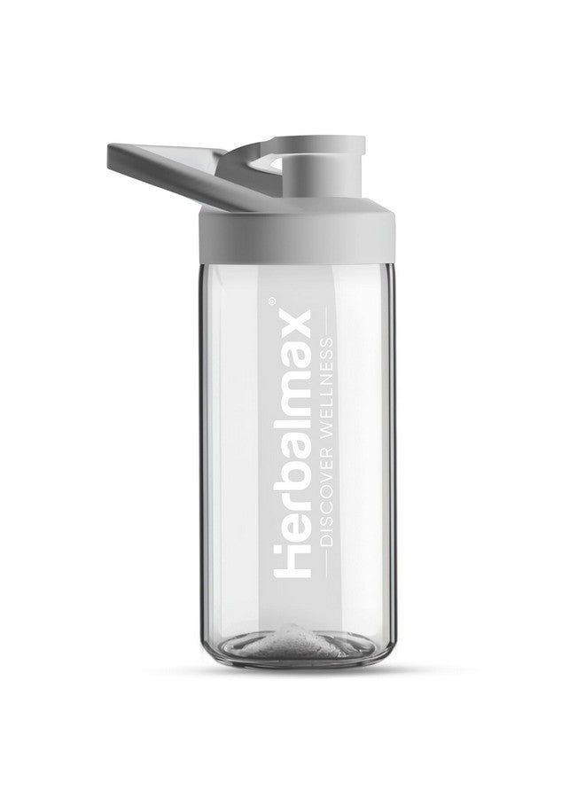 Herbal Max زجاجة شرب شفافة خالية من BPA من هيربال ماكس - مقاومة للتسرب وأنيقة - مثالية للجيم والمكتب والسفر