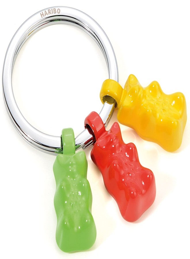 Troika Keyring with 3 HARIBO Goldbear charms, - HARIBO TRIO - cast metal - green, red, yellow - Image 2