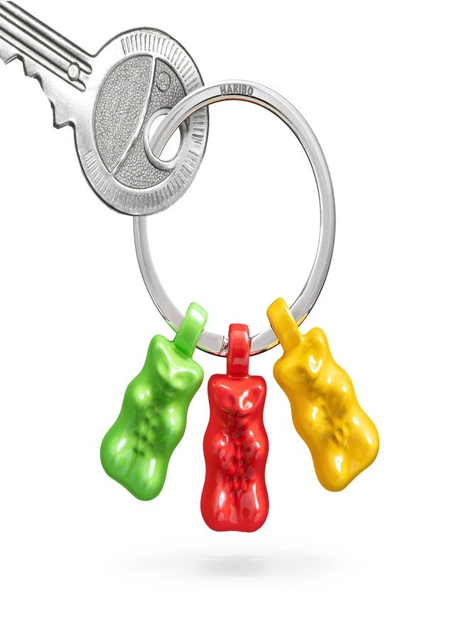Troika Keyring with 3 HARIBO Goldbear charms, - HARIBO TRIO - cast metal - green, red, yellow - Image 4