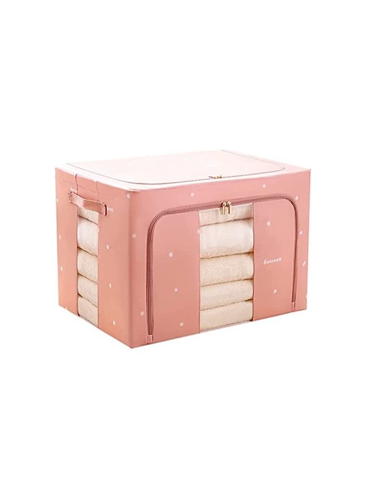 سبيس شوب صناديق تخزين صندوق تخزين ملابس منزلي سعة كبيرة خزانة صندوق تخزين قابل للطي قماش تخزين الملابس صندوق فرز سهل التخزين 100 لتر - Image 1