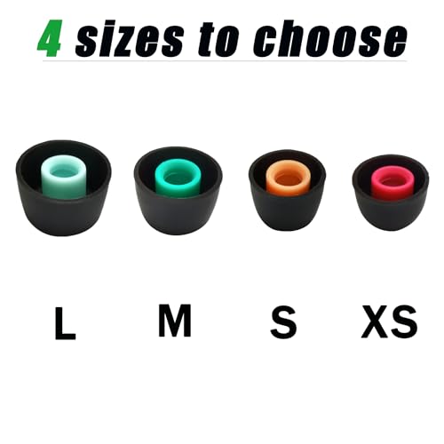 Luckvan Soft Silicone Ear Tips for Sony WF-1000XM5 Earbuds Replacement Tips for Sony WF-1000XM4 WF-1000XM3, 4 Pairs Black - Image 4