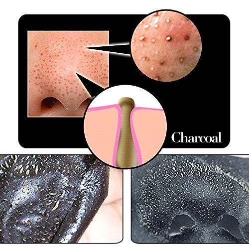 Generic Blackhead Remover Pore Strips Charcoal Deep Cleansing Nose Strips for Blackhead Removal Oily Skin Natural Charcoal Instant Blackhead Removal and Pore Unclogging 3 Strips  - Image 5