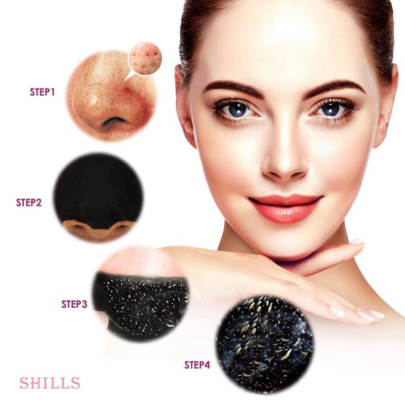 Generic Blackhead Remover Pore Strips Charcoal Deep Cleansing Nose Strips for Blackhead Removal Oily Skin Natural Charcoal Instant Blackhead Removal and Pore Unclogging 3 Strips  - Image 2