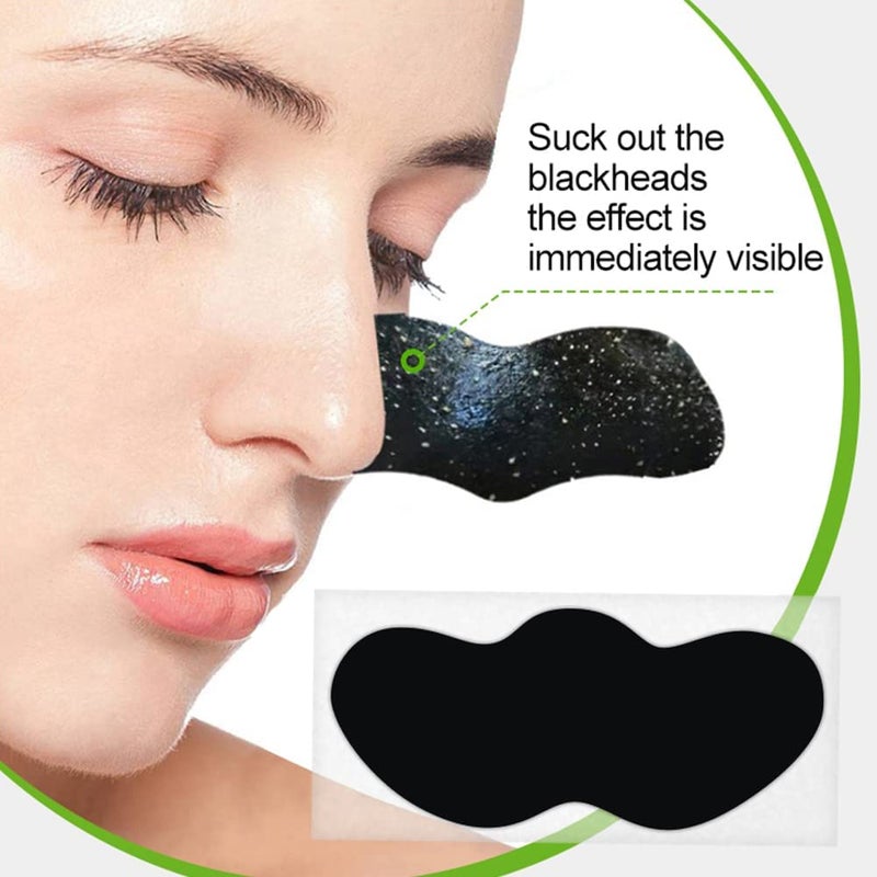 Generic Blackhead Remover Pore Strips Charcoal Deep Cleansing Nose Strips for Blackhead Removal Oily Skin Natural Charcoal Instant Blackhead Removal and Pore Unclogging 3 Strips  - Image 4